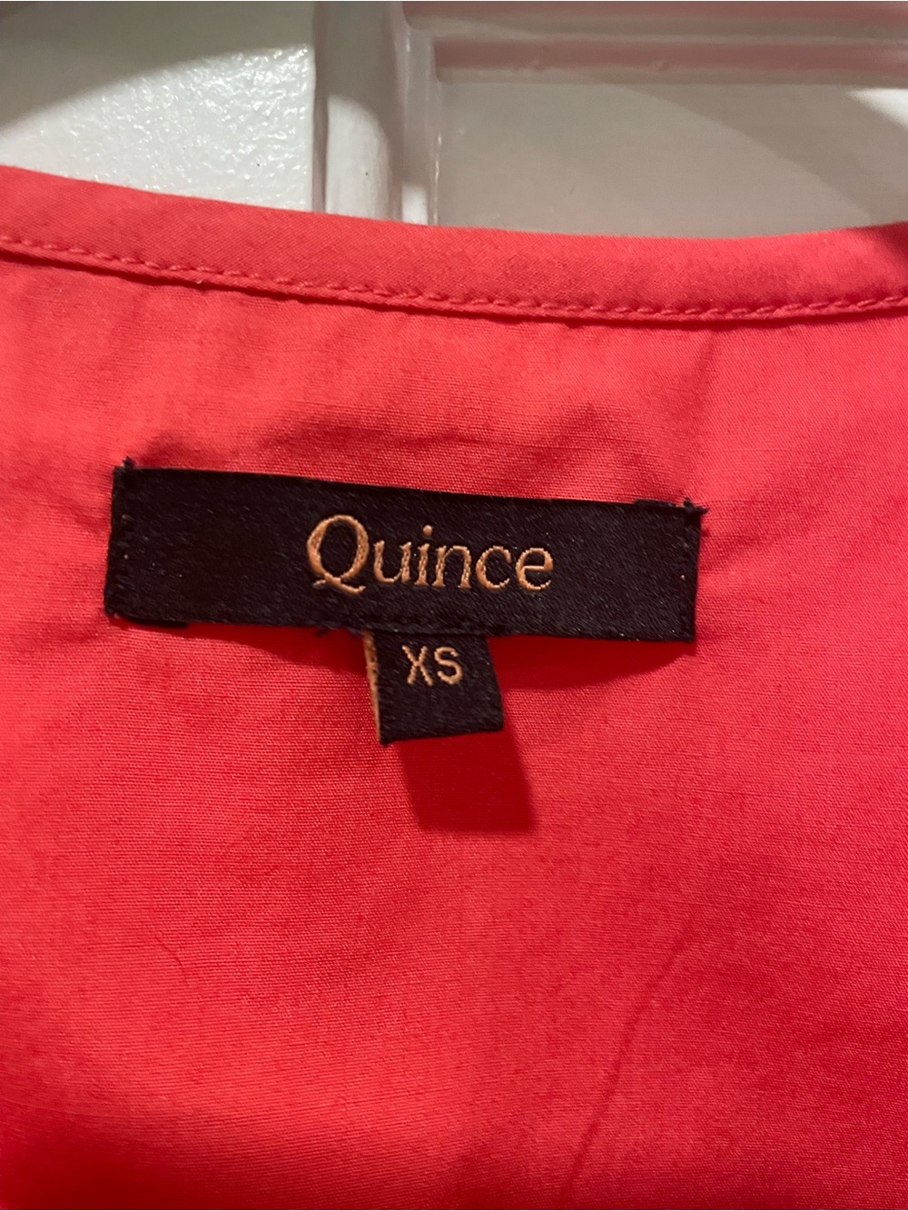 Quince Coral Tiered Short-Sleeve Maxi Dress - Picture 2 of 7